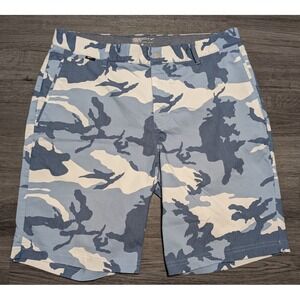 Nike Golf Men's Blue White Camo Dri-FIT Modern Fit Stretch Shorts Size 34x10